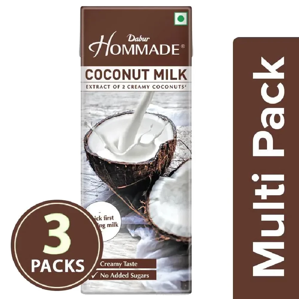 Dabur Hommade - Coconut Milk, 3x200 ml-1.webp